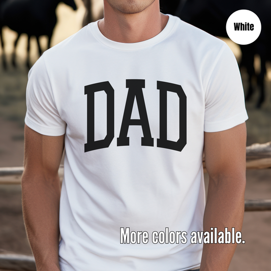 DAD Varsity Font - Black Design - T-Shirt