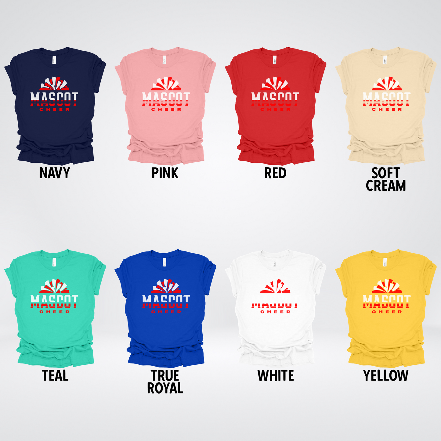 Custom Mascot – Red - Cheer Design 02 T-Shirt