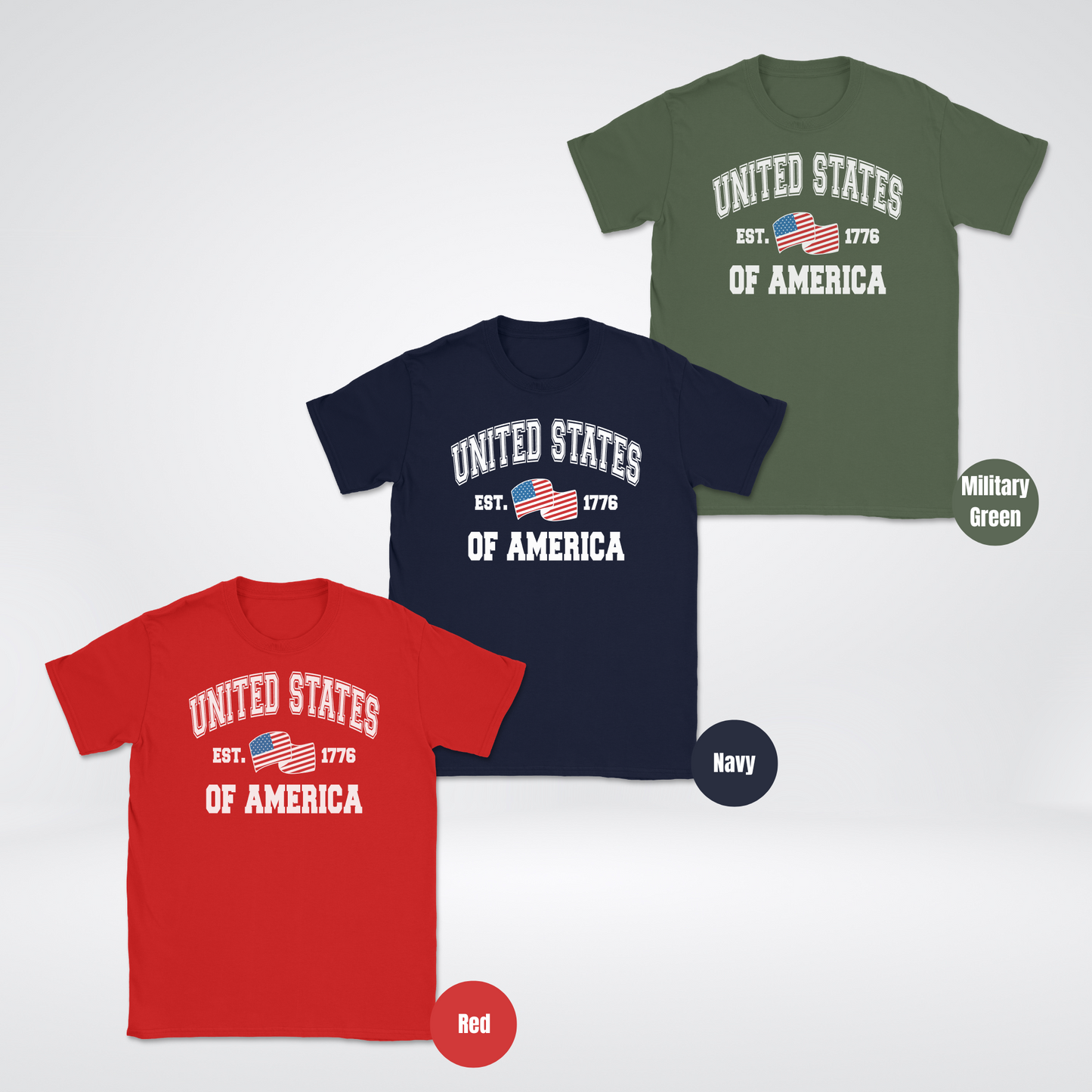 USA Est 1776 Varsity Unisex Softstyle T-Shirt