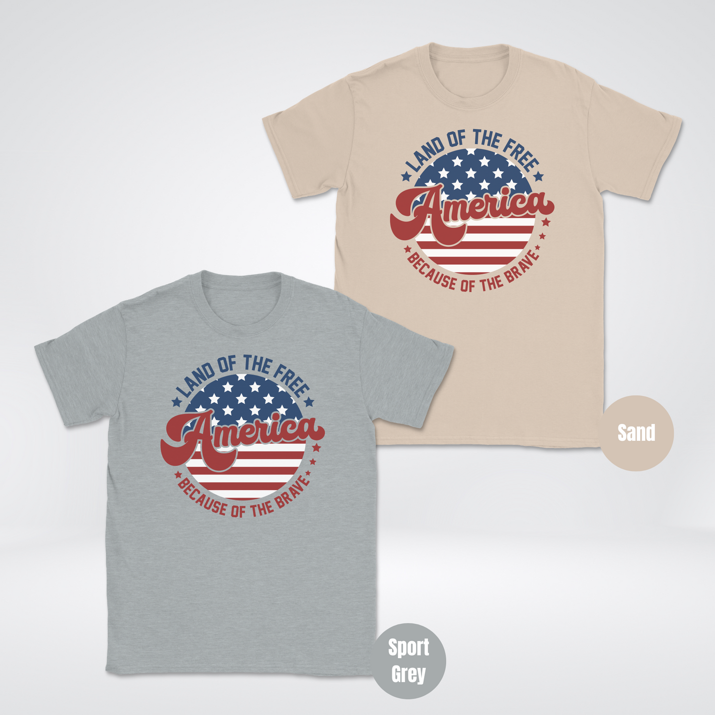 American Land Of The Free Because Of The Brave Unisex Softstyle T-Shirt
