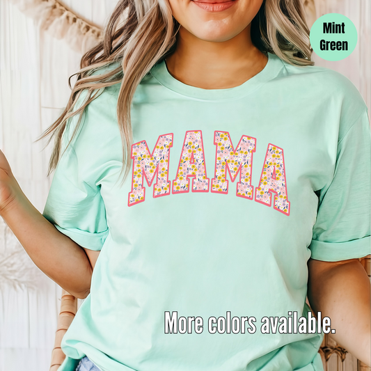 Mama Floral Pink T-Shirt
