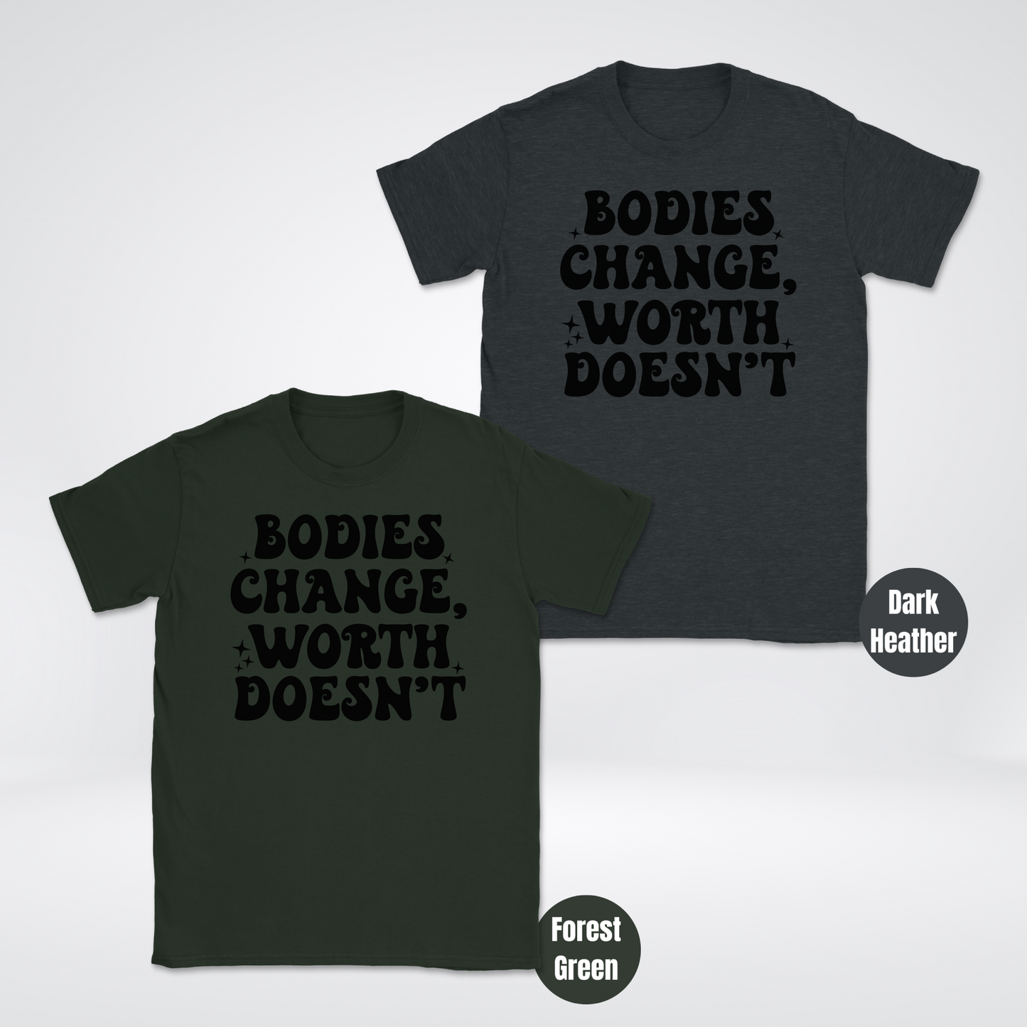 Bodies Change Worth Doesn't Unisex Softstyle T-Shirt