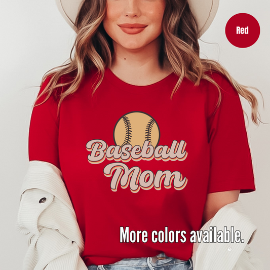 Baseball Mom Cursive T-Shirt
