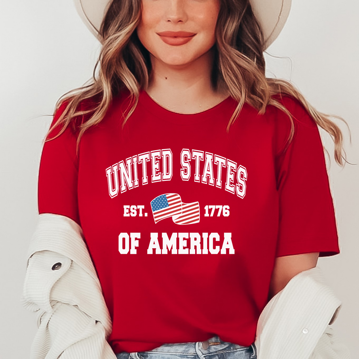 USA Est 1776 Varsity Unisex Softstyle T-Shirt