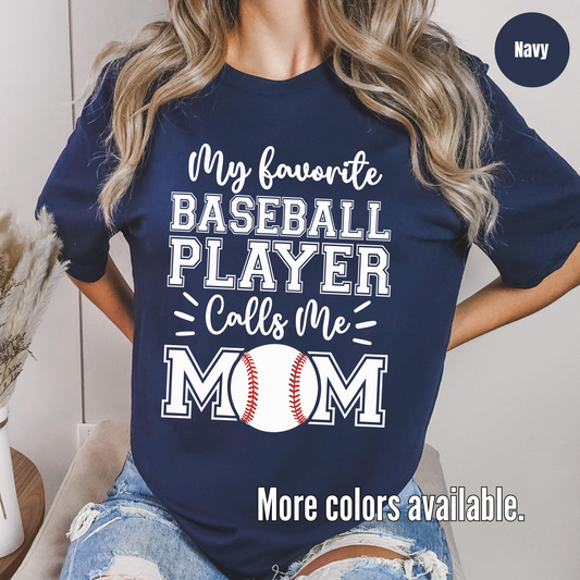 My Favorite Baseball Player Calls Me Mom Softstyle T-Shirt