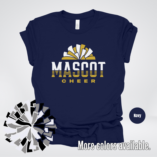 Custom Mascot – Gold - Cheer Design 01 T-Shirt