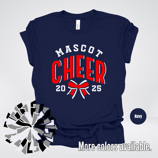 Custom Mascot & Year – Red - Cheer Design 14 T-Shirt