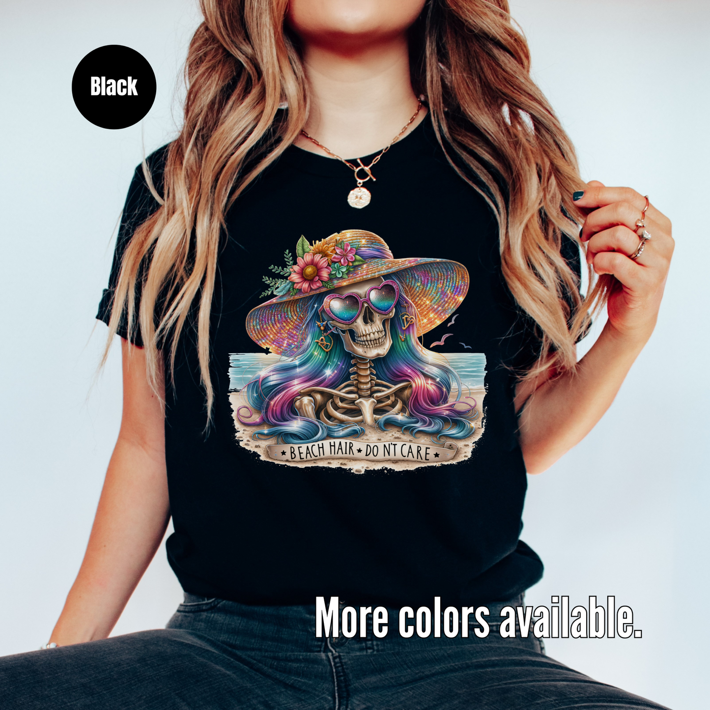 Beach Hair, Skeletons Don't Care Softstyle T-Shirt
