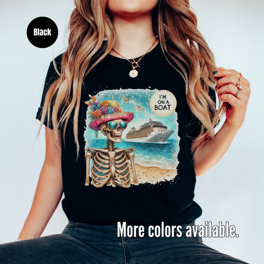 I'm On A Boat Skeleton Softstyle T-Shirt