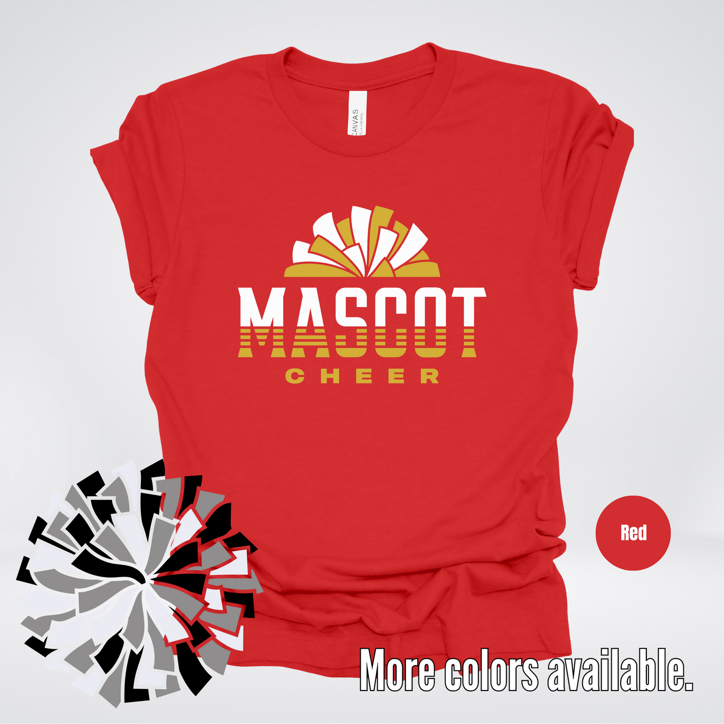 Custom Mascot – Gold - Cheer Design 01 T-Shirt