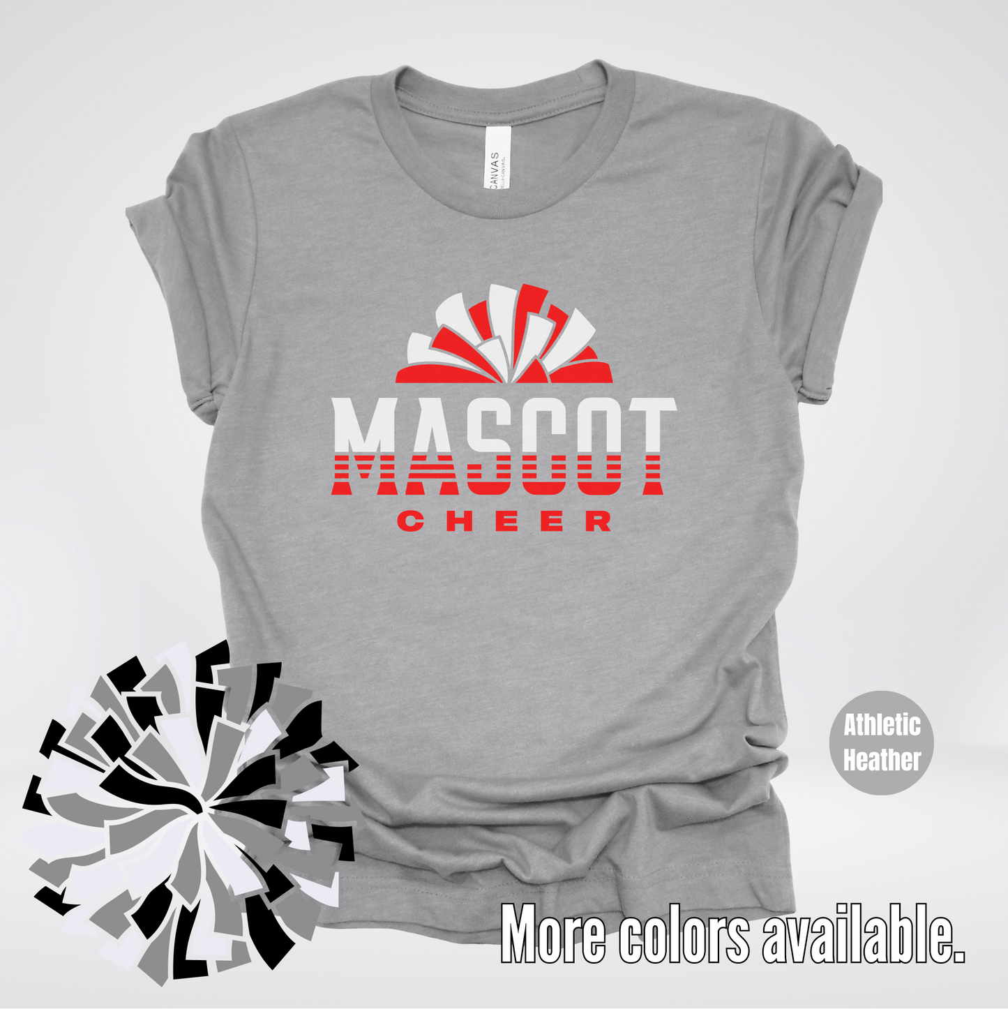 Custom Mascot – Red - Cheer Design 02 T-Shirt