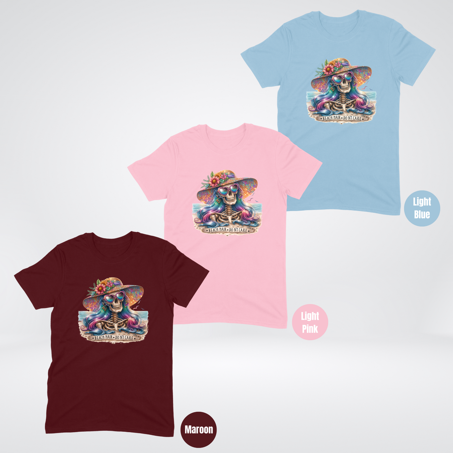 Beach Hair, Skeletons Don't Care Softstyle T-Shirt