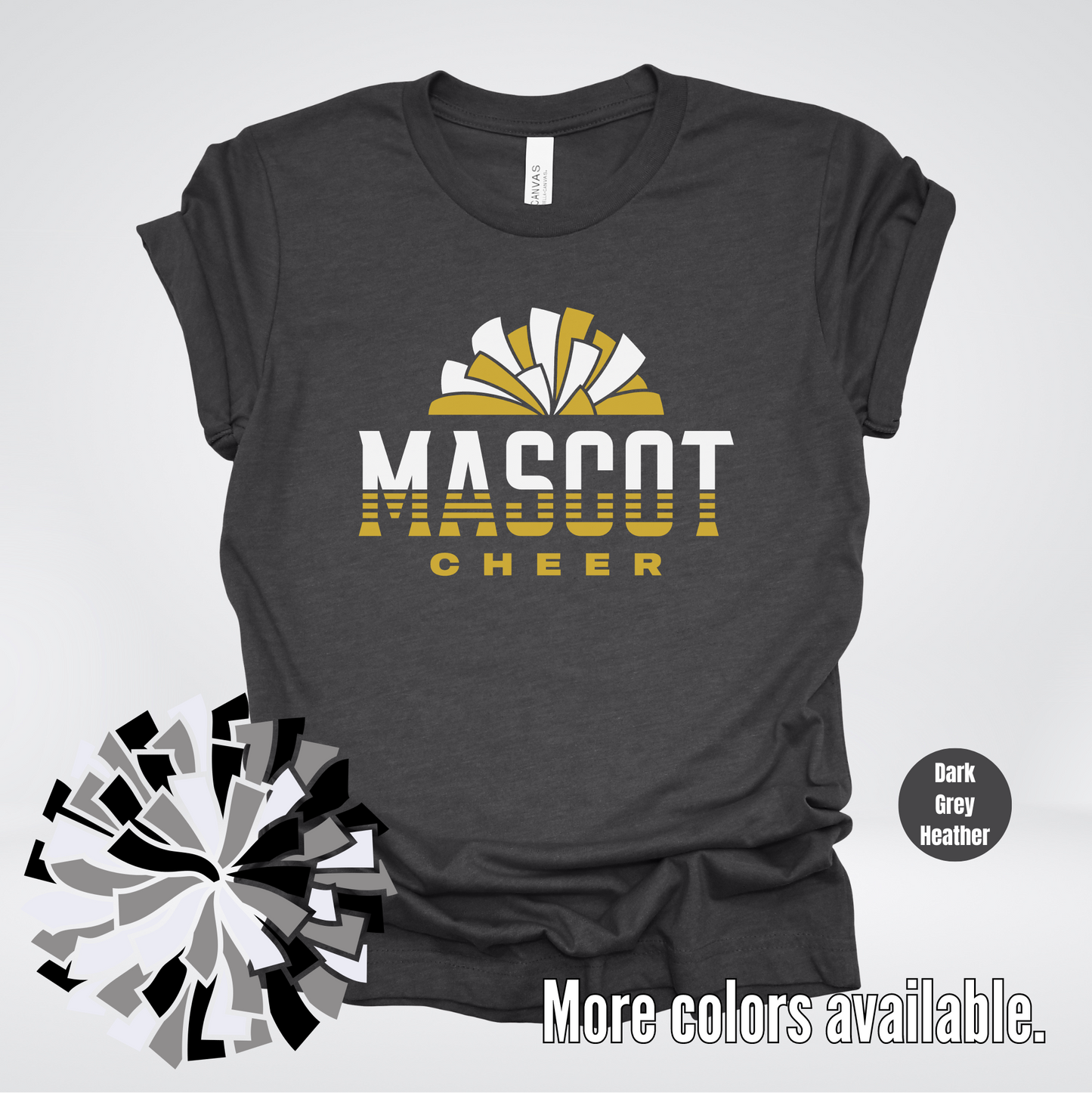 Custom Mascot – Gold - Cheer Design 01 T-Shirt