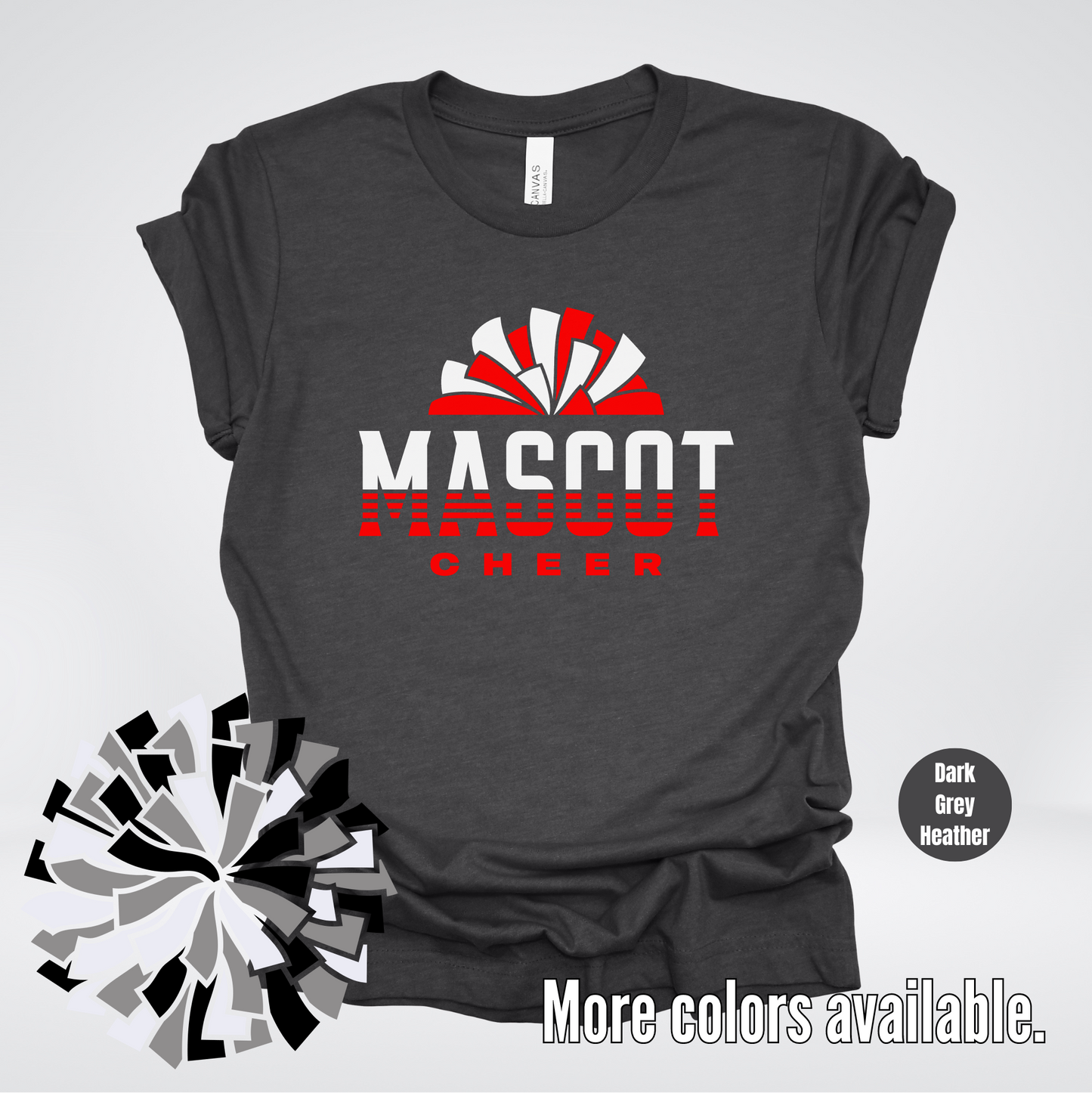 Custom Mascot – Red - Cheer Design 02 T-Shirt