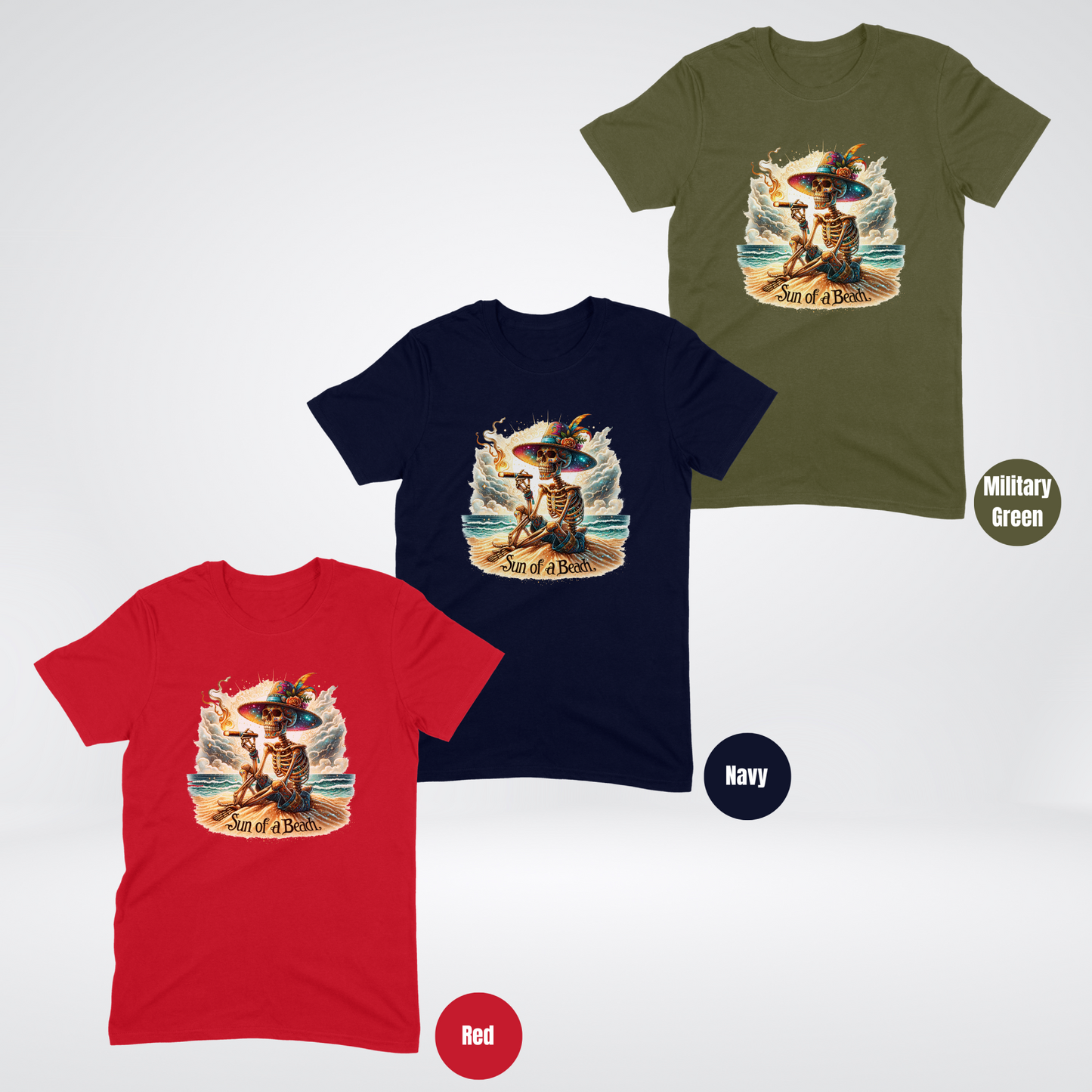 Sun Of A Beach Skeleton And Cigar Softstyle T-Shirt