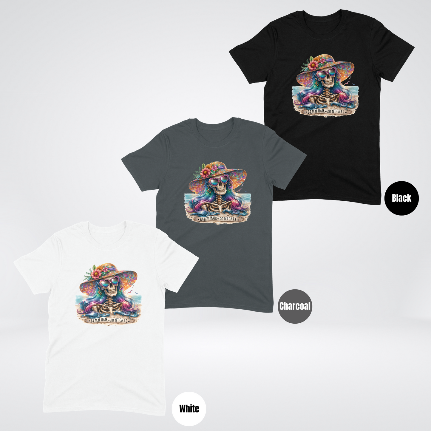 Beach Hair, Skeletons Don't Care Softstyle T-Shirt