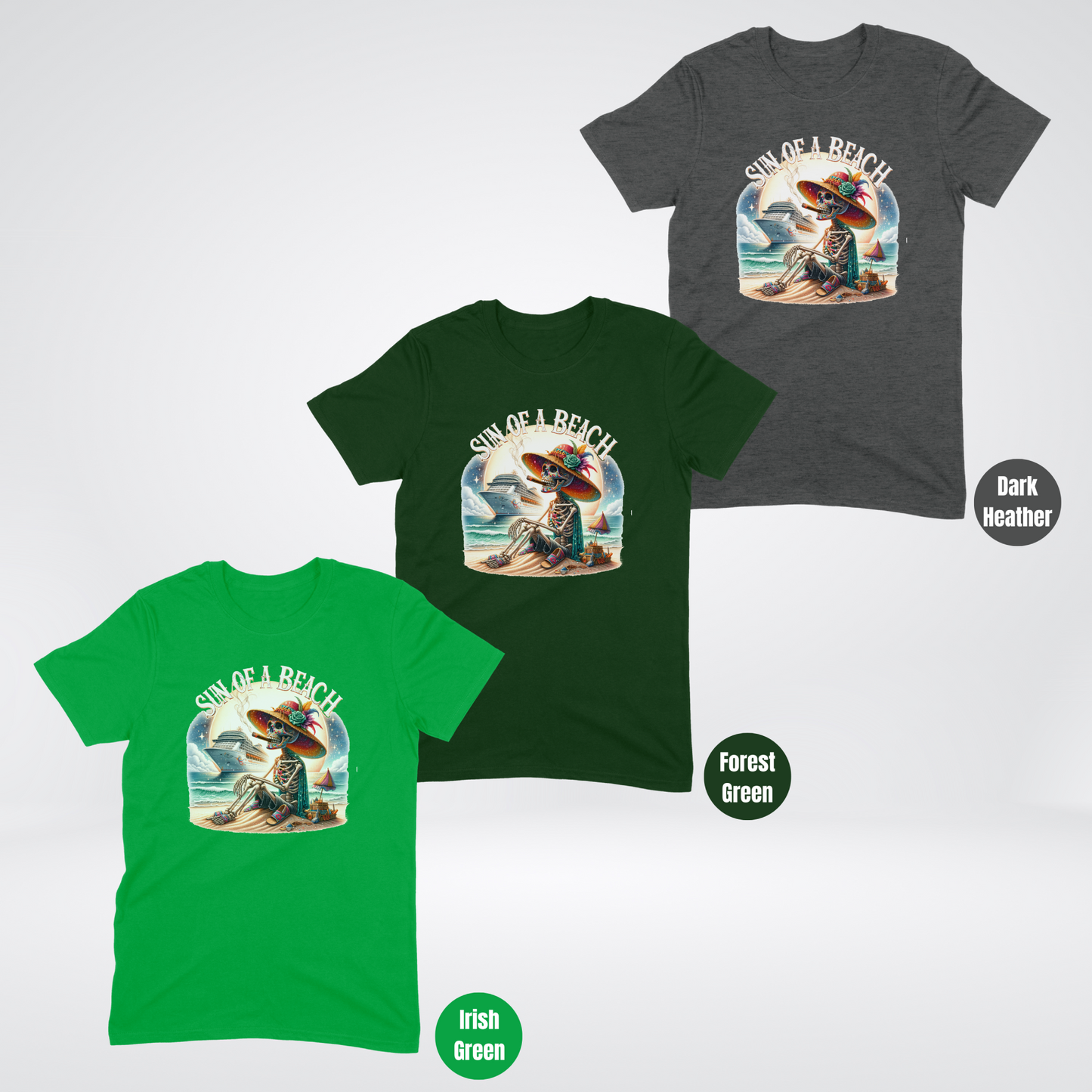 Sun Of A Beach Skeleton And Cigar 2 Softstyle T-Shirt