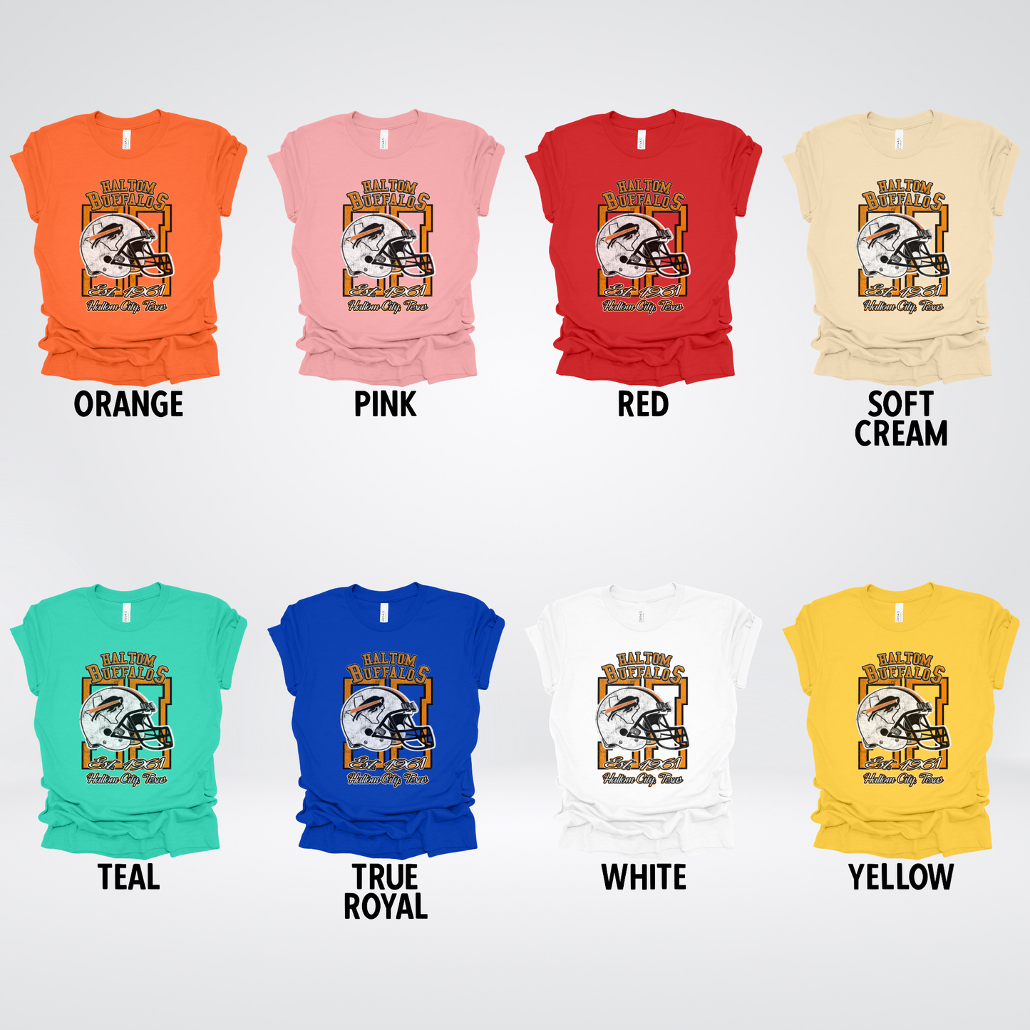 Haltom Buffalos Football Est. 1961 Vintage Design T-Shirt