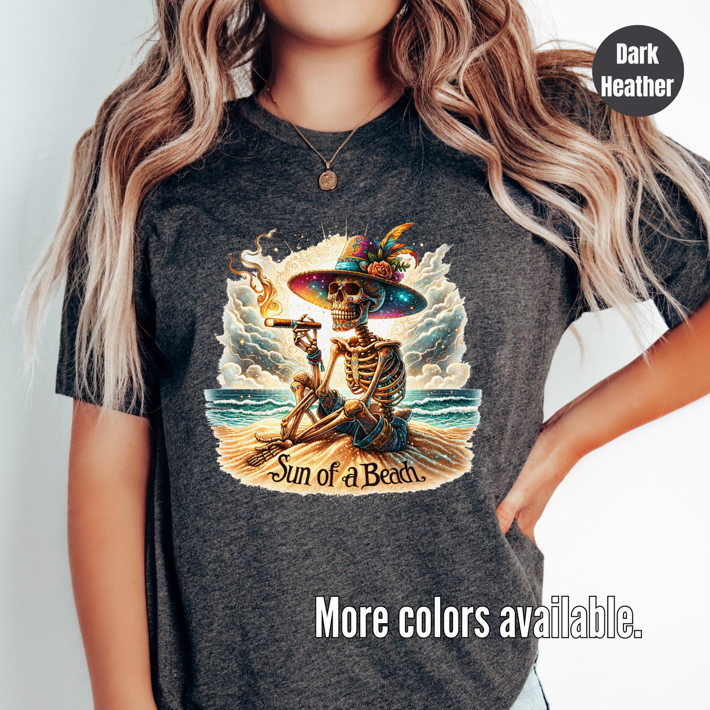 Sun Of A Beach Skeleton And Cigar Softstyle T-Shirt