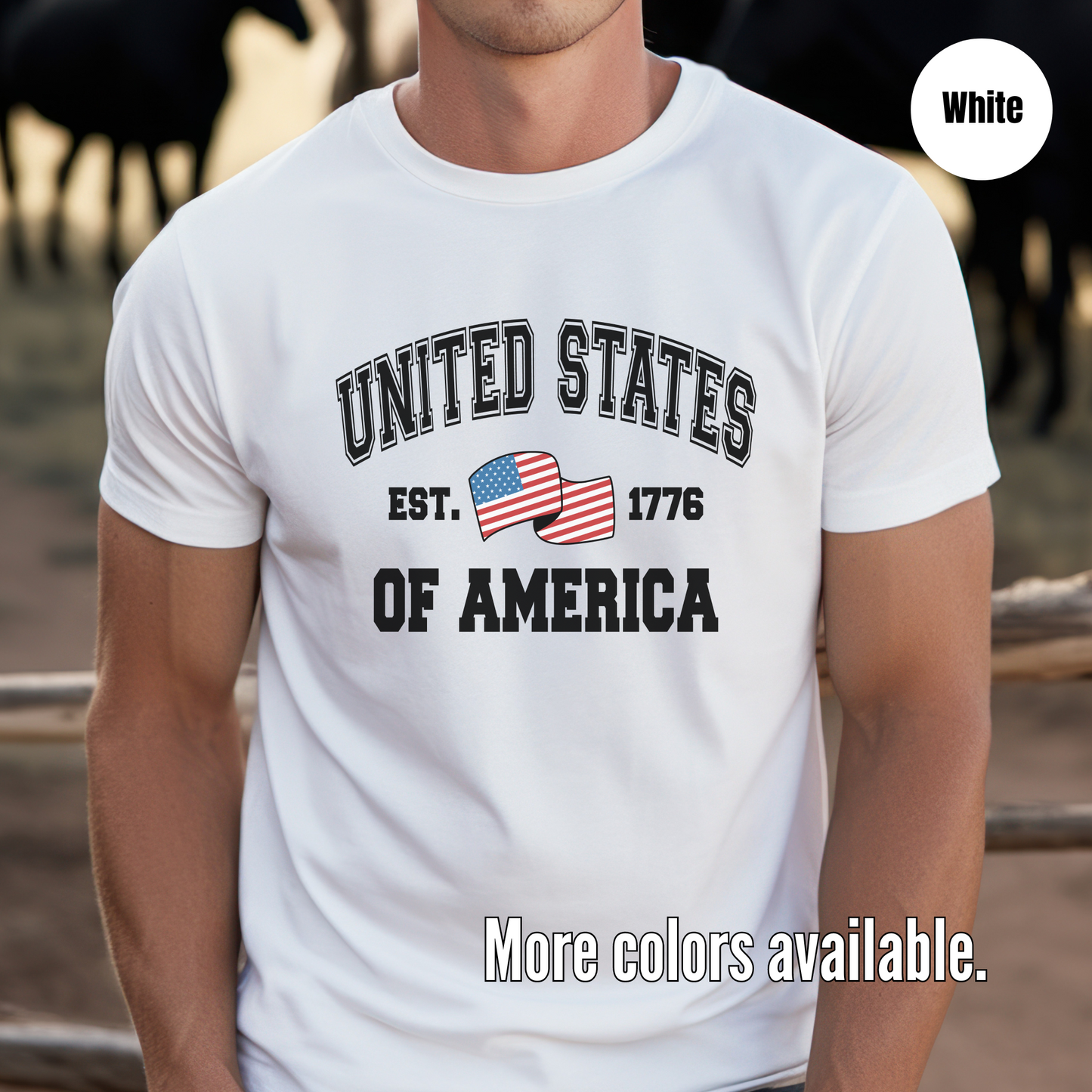 USA Est 1776 Varsity Unisex Softstyle T-Shirt
