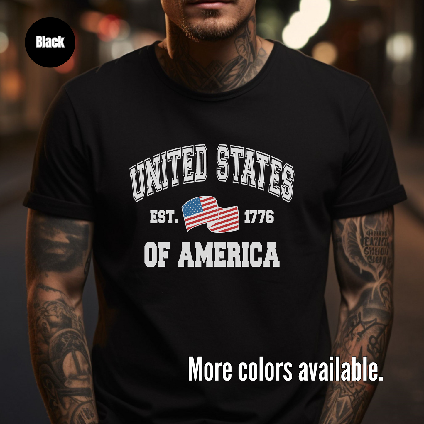 USA Est 1776 Varsity Unisex Softstyle T-Shirt