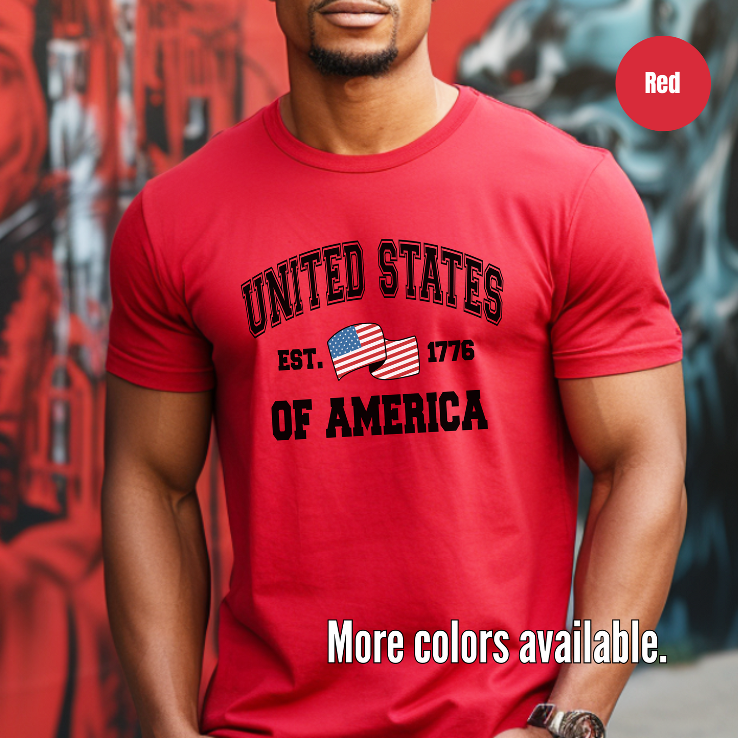 USA Est 1776 Varsity Unisex Softstyle T-Shirt