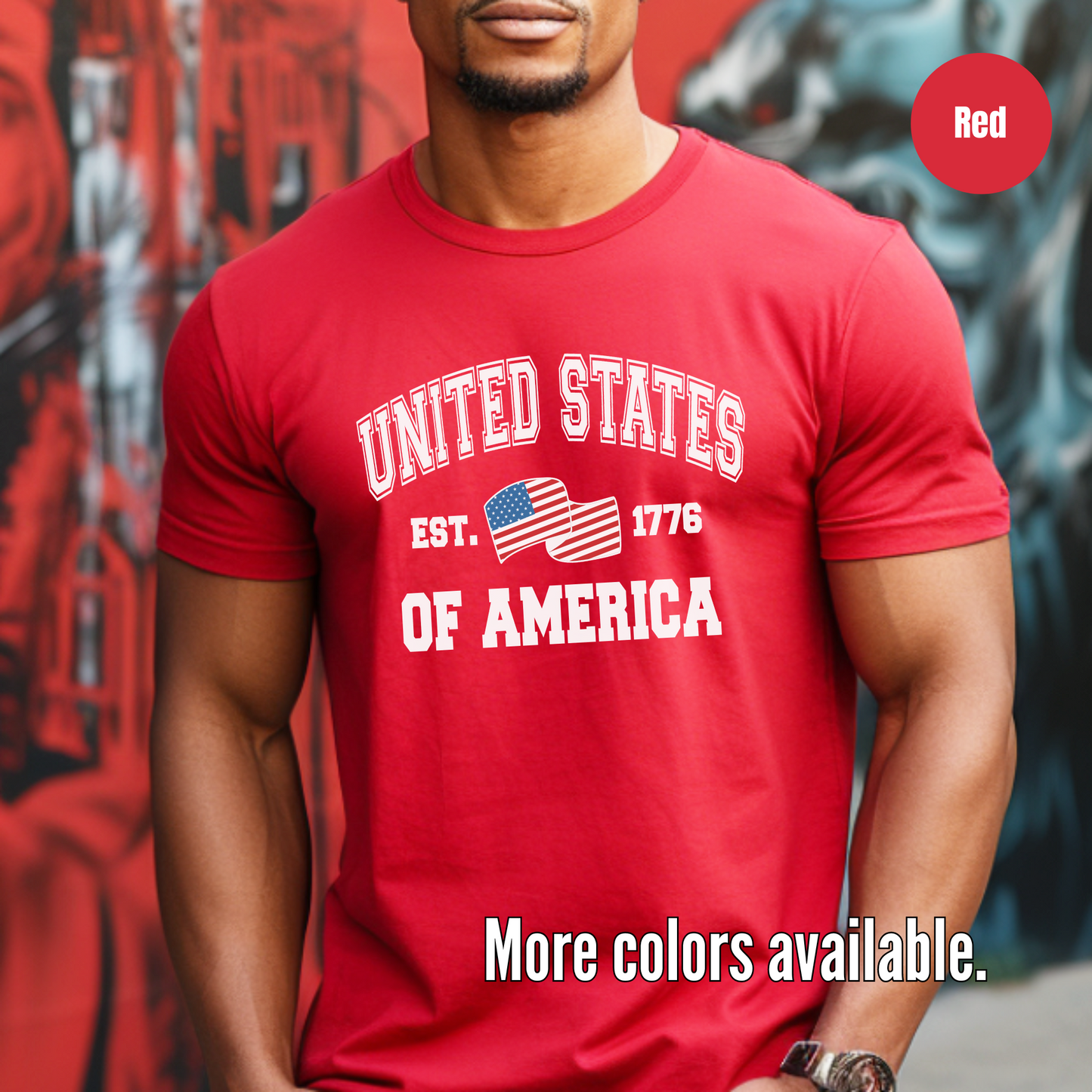 USA Est 1776 Varsity Unisex Softstyle T-Shirt