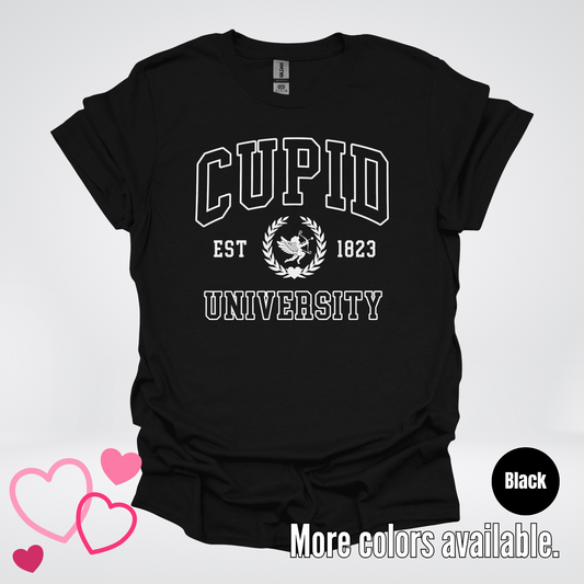 Cupid University Est 1823 White Design T-Shirt