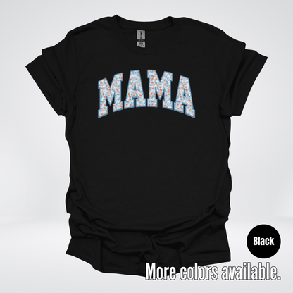 Mama Light Blue Floral T-Shirt