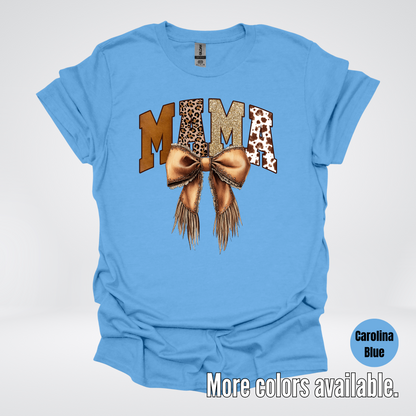 MAMA Western Coquette Leather Bow And Tassels T-Shirt