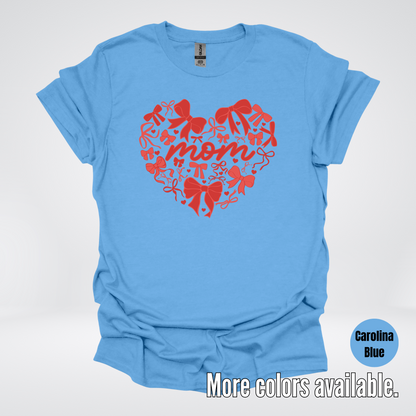 Mom Red Bow Coquette T-Shirt