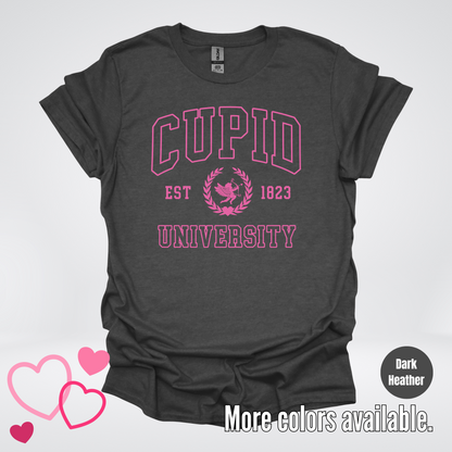 Cupid University Est 1823 Bright Pink Design T-Shirt