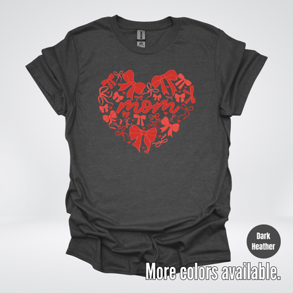 Mom Red Bow Coquette T-Shirt