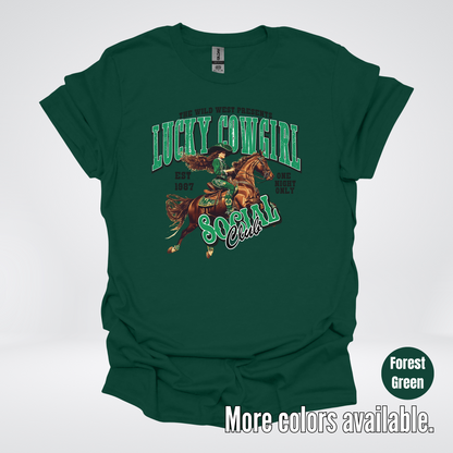Lucky Cowgirl Social Club Saint Patrick's Day T-Shirt