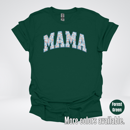 Mama Light Blue Floral T-Shirt