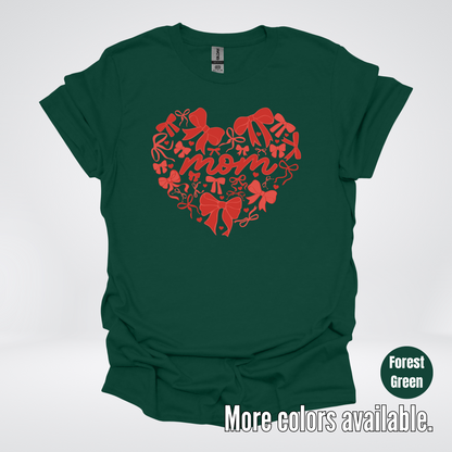 Mom Red Bow Coquette T-Shirt