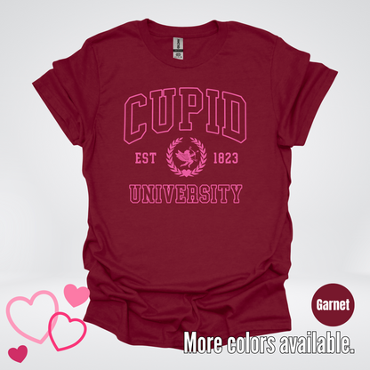 Cupid University Est 1823 Bright Pink Design T-Shirt