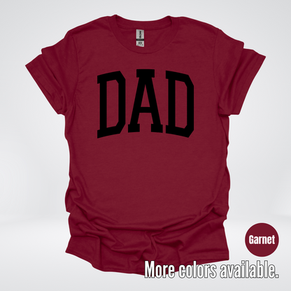 DAD Varsity Font - Black Design - T-Shirt