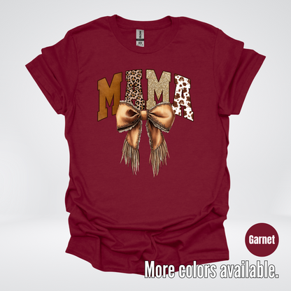 MAMA Western Coquette Leather Bow And Tassels T-Shirt