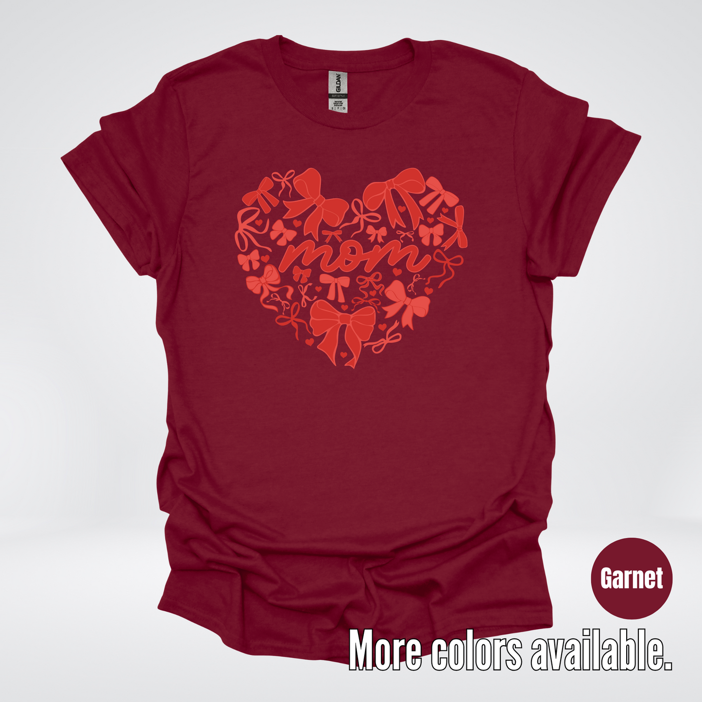 Mom Red Bow Coquette T-Shirt