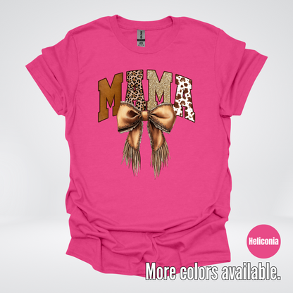 MAMA Western Coquette Leather Bow And Tassels T-Shirt