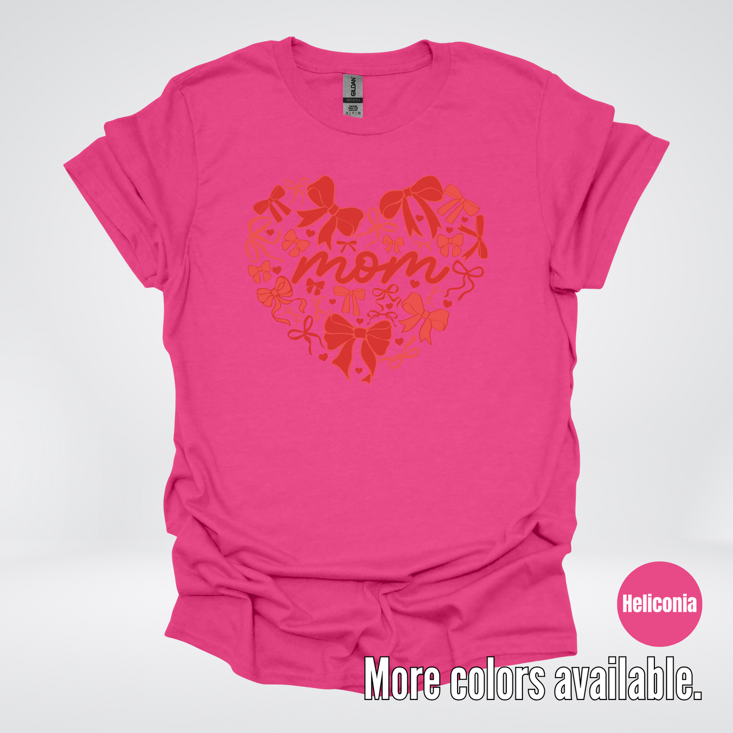 Mom Red Bow Coquette T-Shirt