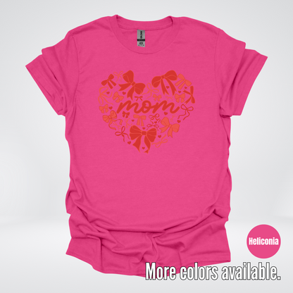 Mom Red Bow Coquette T-Shirt