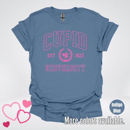 Cupid University Est 1823 Bright Pink Design T-Shirt