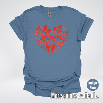Mom Red Bow Coquette T-Shirt