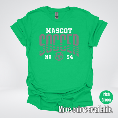 Custom Mascot & Number – Gray  - Soccer Design 01