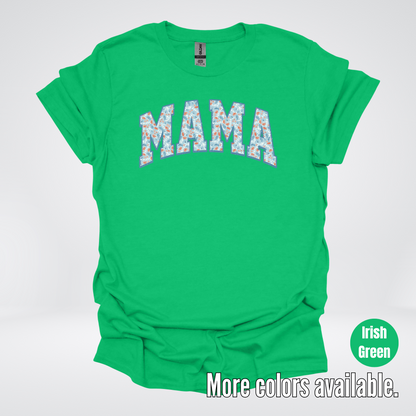Mama Light Blue Floral T-Shirt