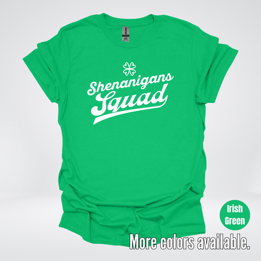 Shenanigans Squad - White Design - St. Patrick's Day T-Shirt