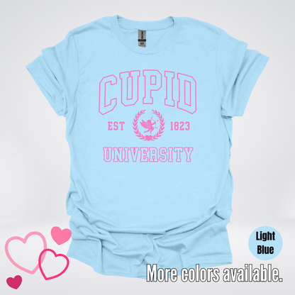 Cupid University Est 1823 Bright Pink Design T-Shirt