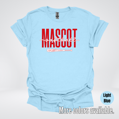 Custom Mascot – Red - Softball Design 28 T-Shirt